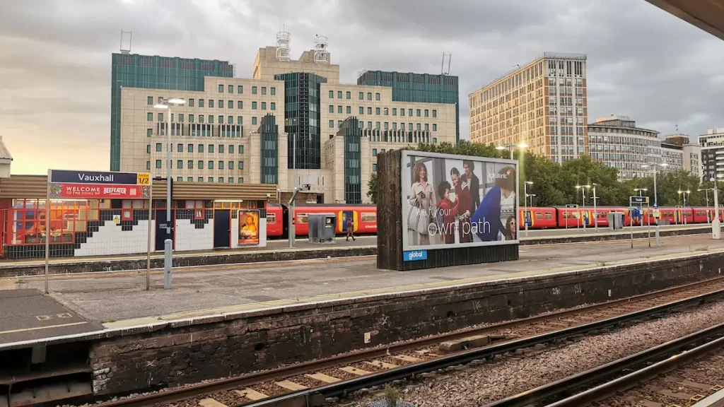 Platform of Vauxhall train station, London