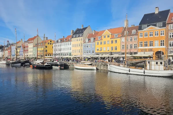 Colourful buildings in Nyhavn Harbour Copenhagen